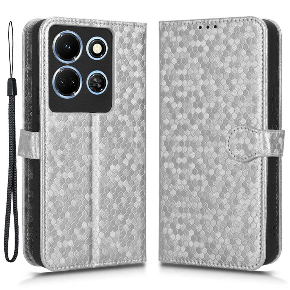 For Infinix Note 30 4G Dot Imprinted PU Leather Stand Case Wallet Phone Cover