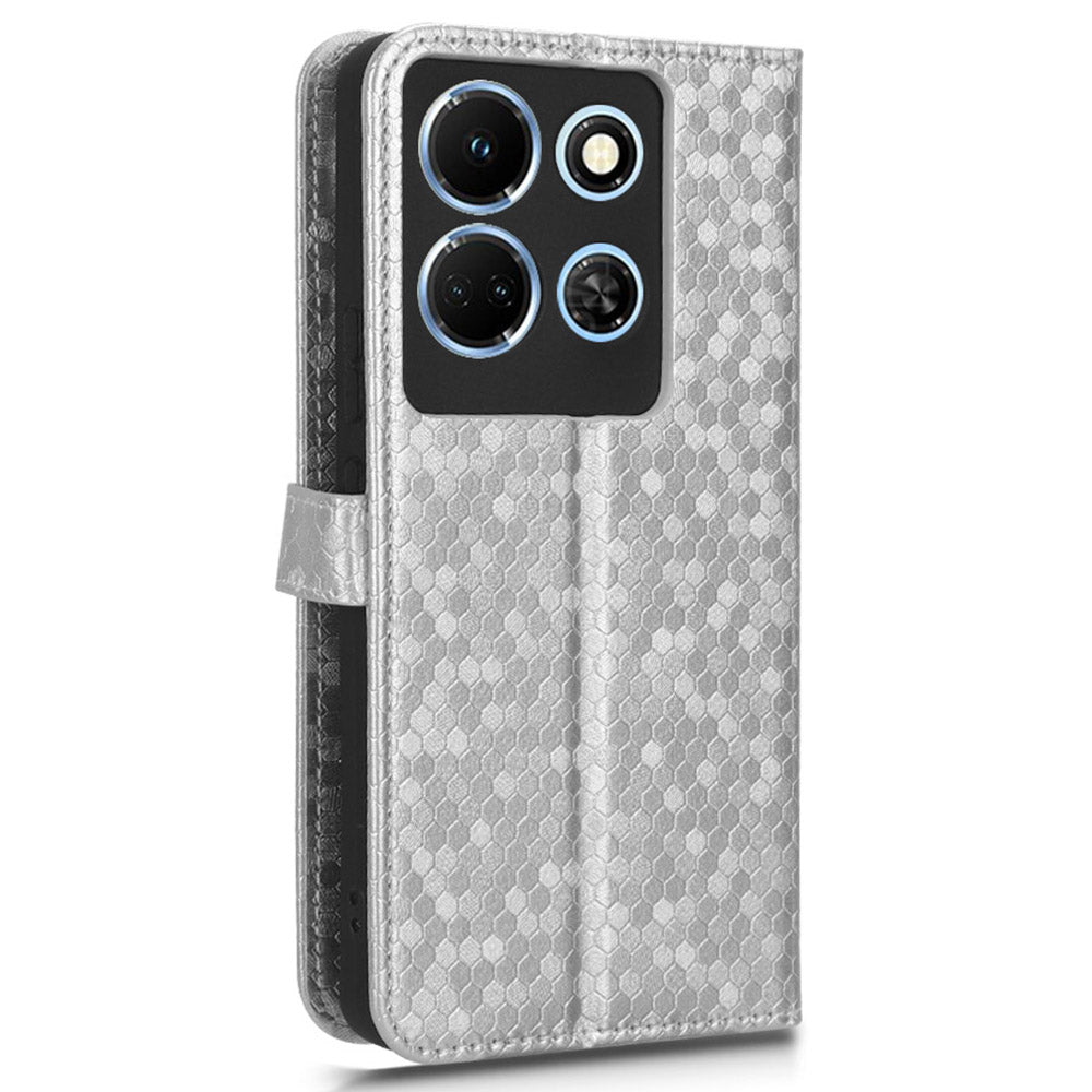 For Infinix Note 30 4G Dot Imprinted PU Leather Stand Case Wallet Phone Cover