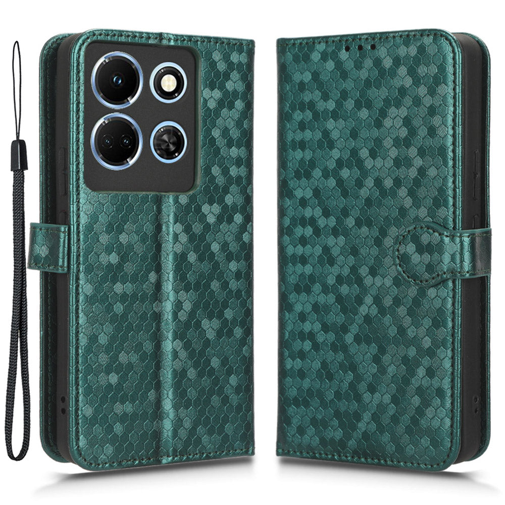 For Infinix Note 30 4G Dot Imprinted PU Leather Stand Case Wallet Phone Cover