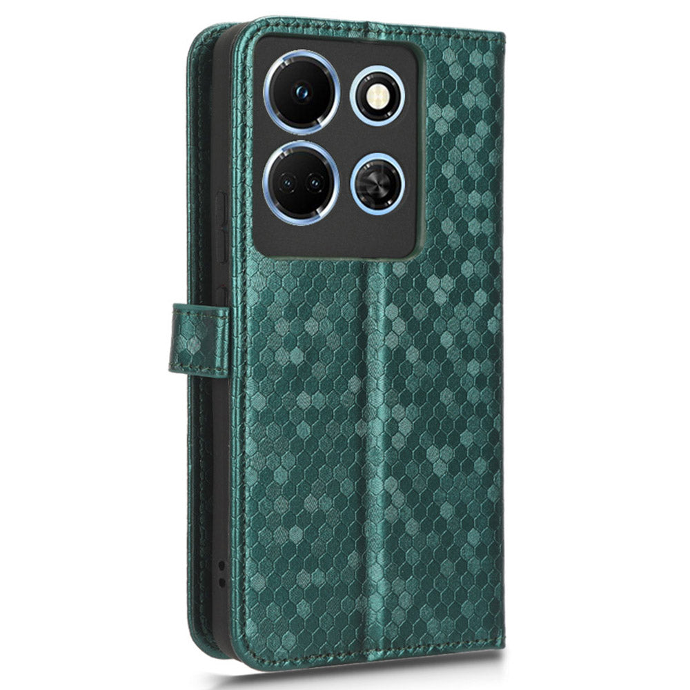 For Infinix Note 30 4G Dot Imprinted PU Leather Stand Case Wallet Phone Cover