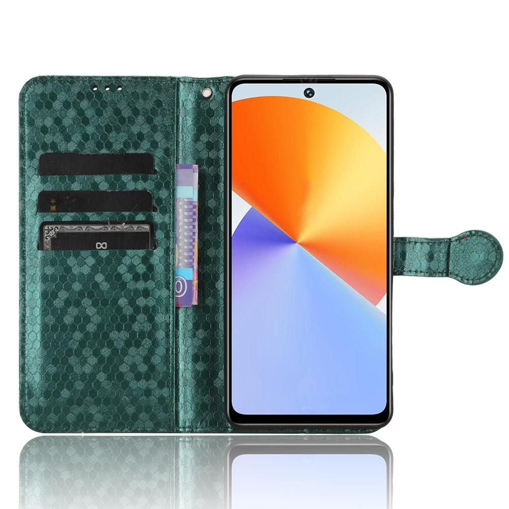 For Infinix Note 30 VIP 5G Phone Wallet Case Dot Imprinted Stand PU Leather Cover