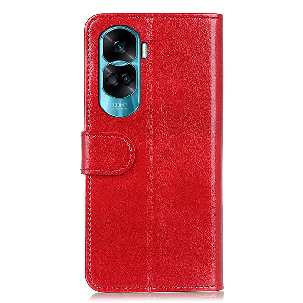 For Honor 90 Lite 5G / X50i PU Leather Cell Phone Case Stand Crazy Horse Texture Cover Wallet