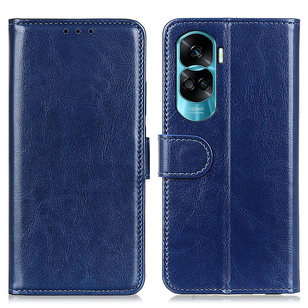 For Honor 90 Lite 5G / X50i PU Leather Cell Phone Case Stand Crazy Horse Texture Cover Wallet