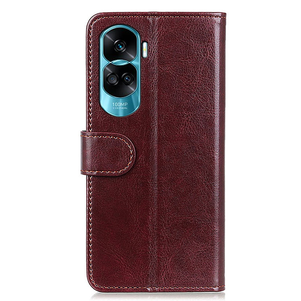 For Honor 90 Lite 5G / X50i PU Leather Cell Phone Case Stand Crazy Horse Texture Cover Wallet