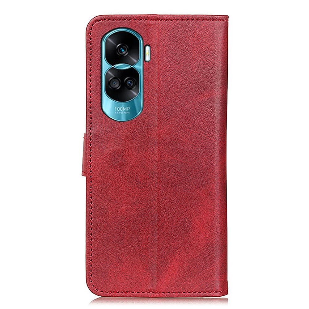 For Honor 90 Lite 5G / X50i Anti-Scratch PU Leather Phone Case Cowhide Texture Stand Wallet Shell Cover