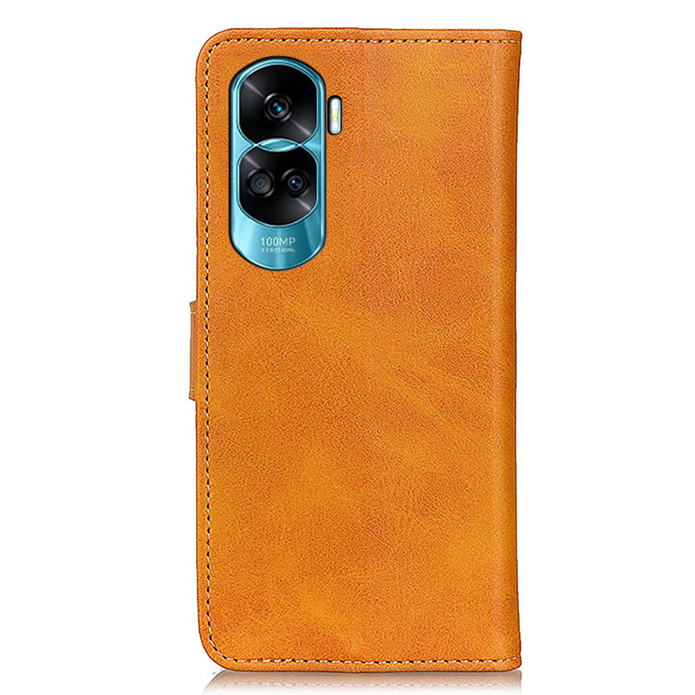 For Honor 90 Lite 5G / X50i Anti-Scratch PU Leather Phone Case Cowhide Texture Stand Wallet Shell Cover