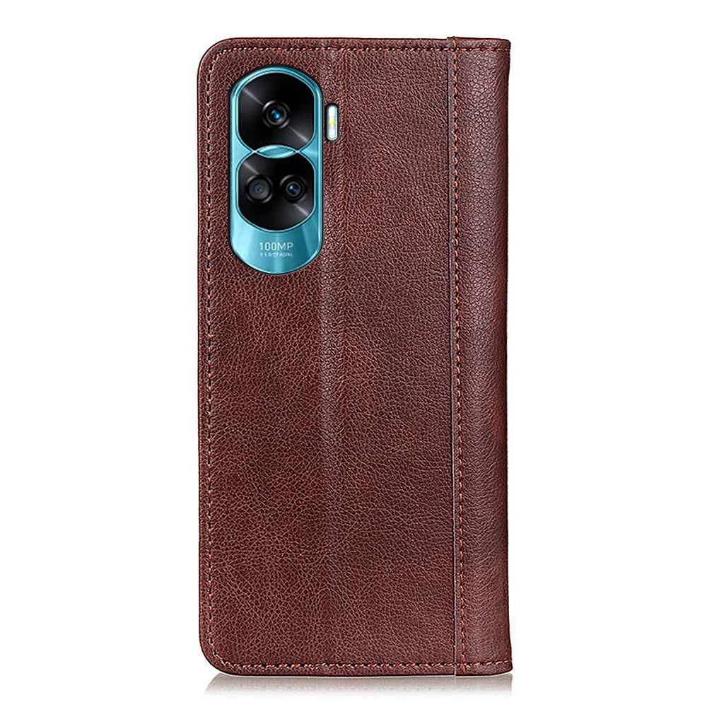 For Honor 90 Lite 5G / X50i 5G Litchi Texture Split Leather Phone Case Wallet Stand Phone Cover