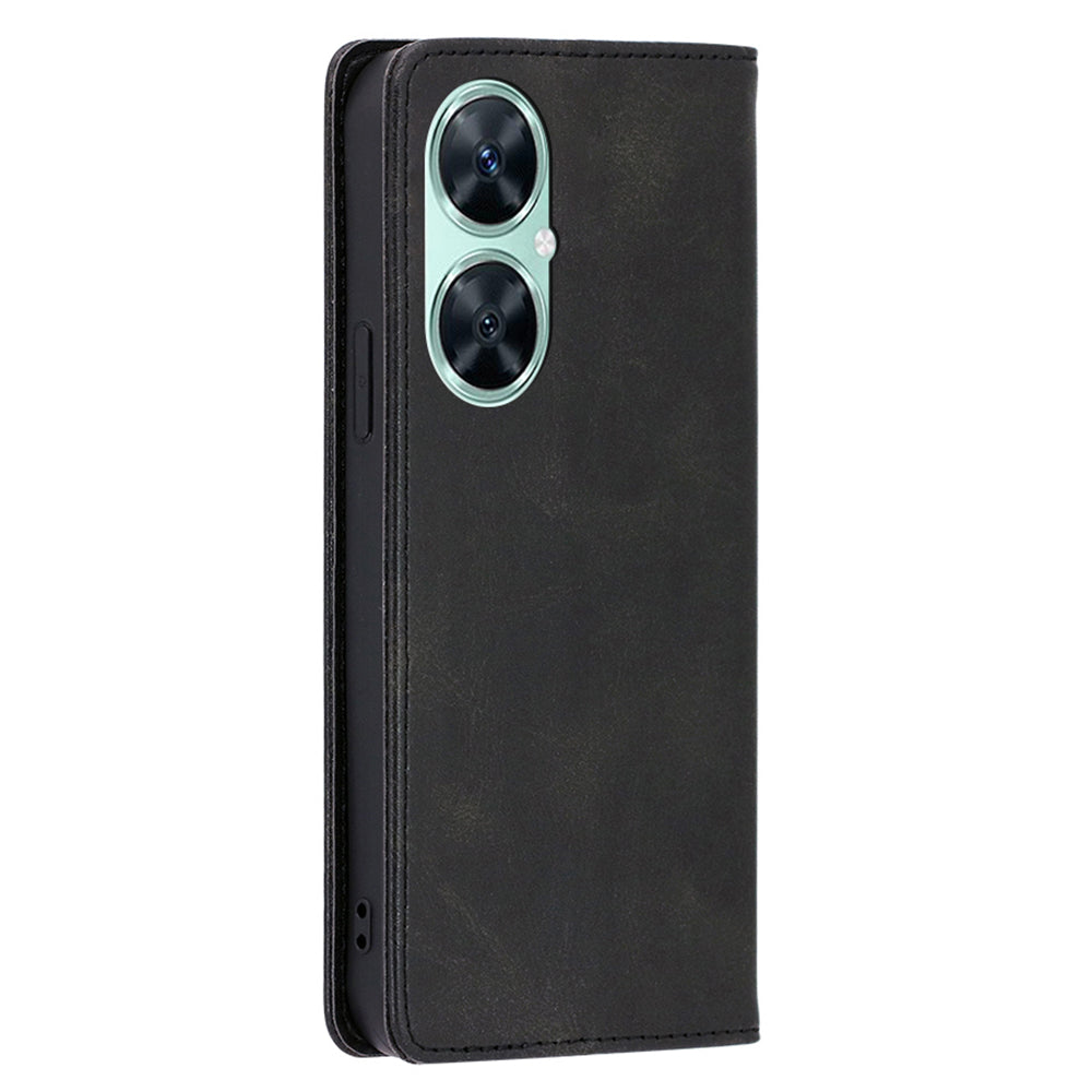 For Huawei Enjoy 60 Pro / Nova 11i / Maimang 20 Slim-Fit Calf Texture Leather Shell Stand Wallet Phone Case Cover