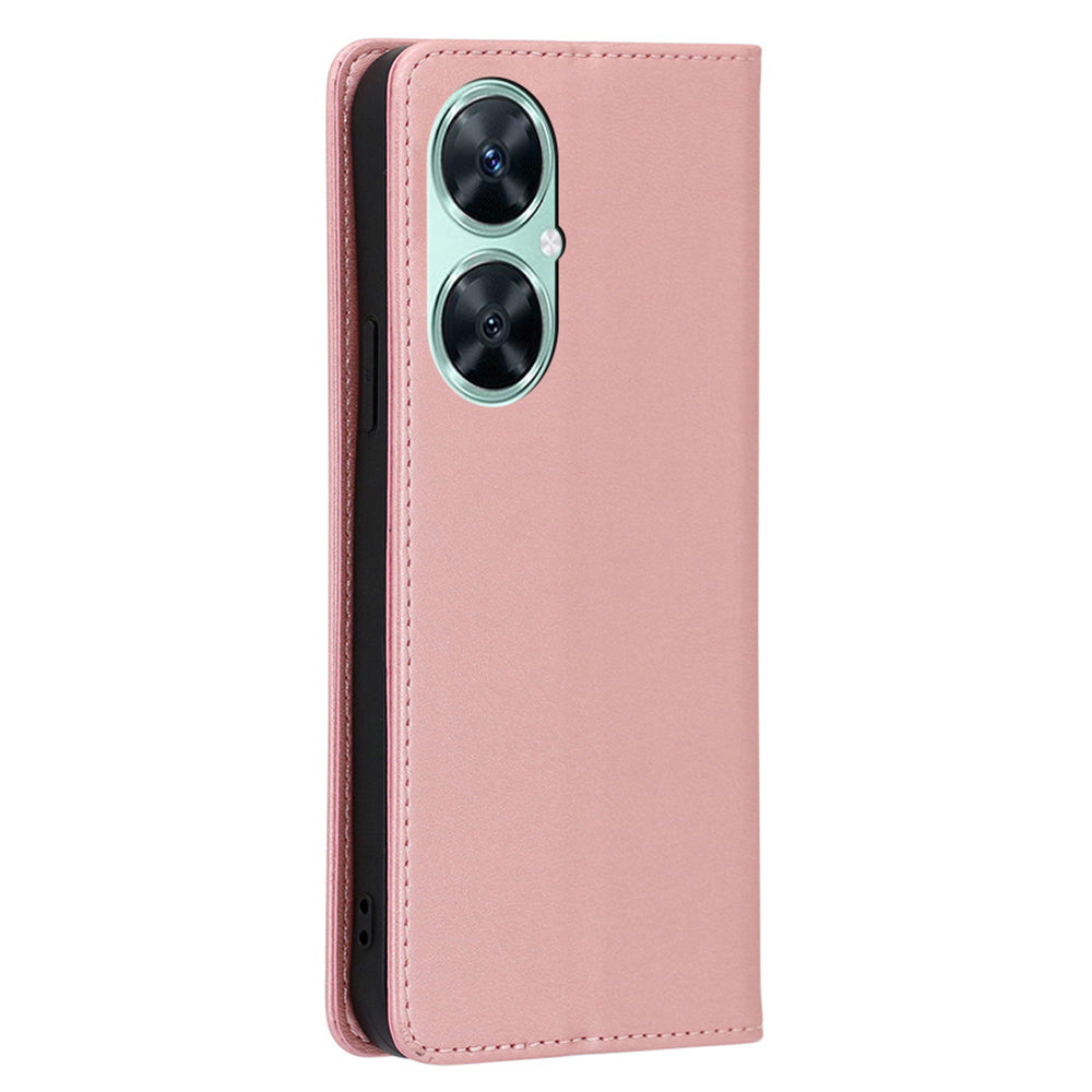 For Huawei Enjoy 60 Pro / Nova 11i / Maimang 20 Slim-Fit Calf Texture Leather Shell Stand Wallet Phone Case Cover