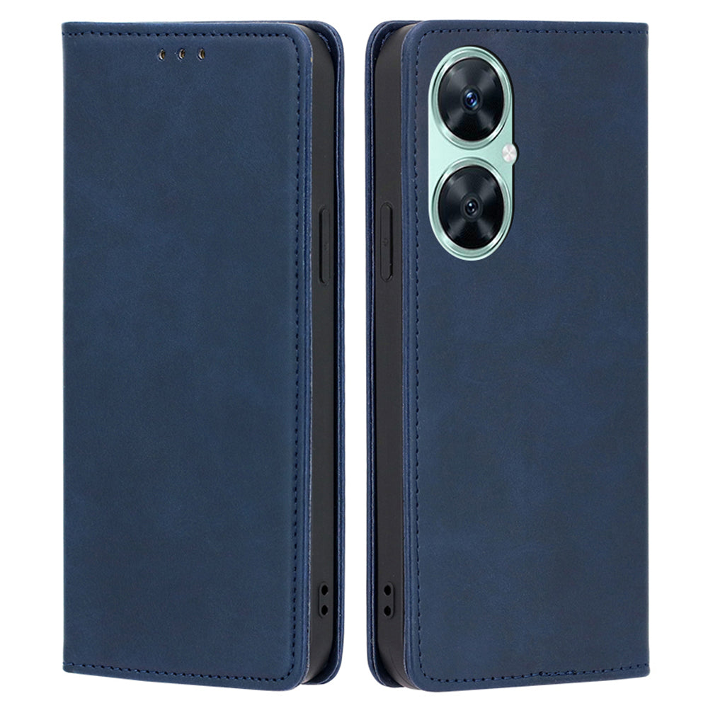 For Huawei Enjoy 60 Pro / Nova 11i / Maimang 20 Slim-Fit Calf Texture Leather Shell Stand Wallet Phone Case Cover