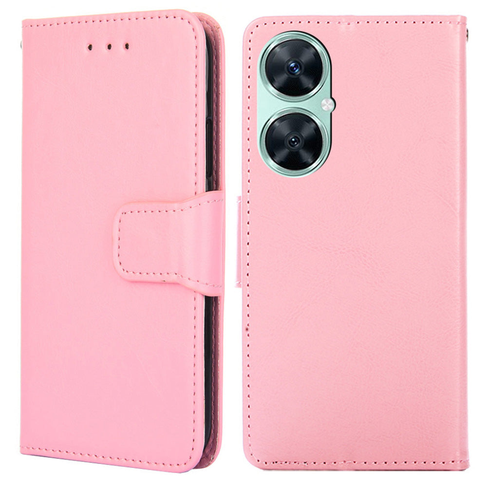 For Huawei Enjoy 60 Pro / Nova 11i / Maimang 20 Wallet Stand Case Anti-scratch Textured PU Leather Phone Cover