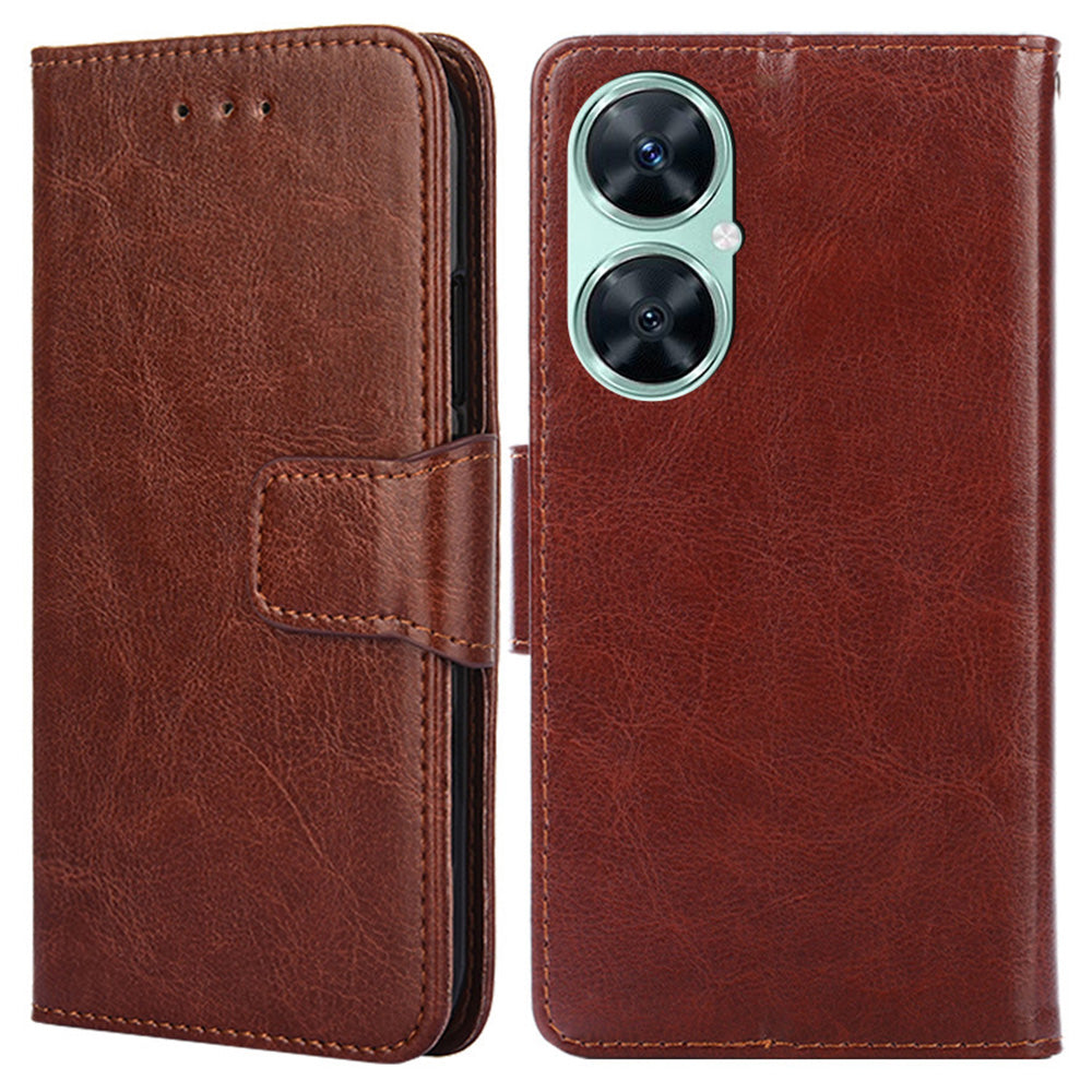 For Huawei Enjoy 60 Pro / Nova 11i / Maimang 20 Wallet Stand Case Anti-scratch Textured PU Leather Phone Cover