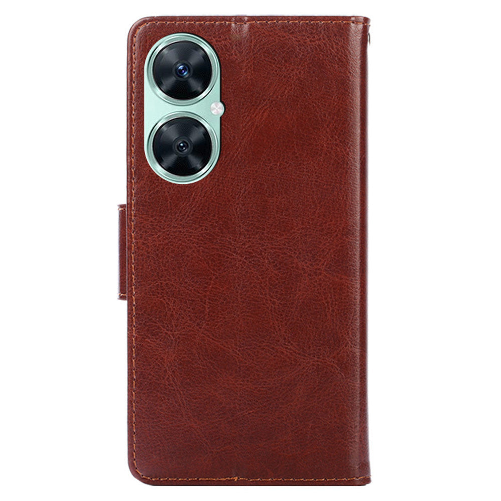 For Huawei Enjoy 60 Pro / Nova 11i / Maimang 20 Wallet Stand Case Anti-scratch Textured PU Leather Phone Cover