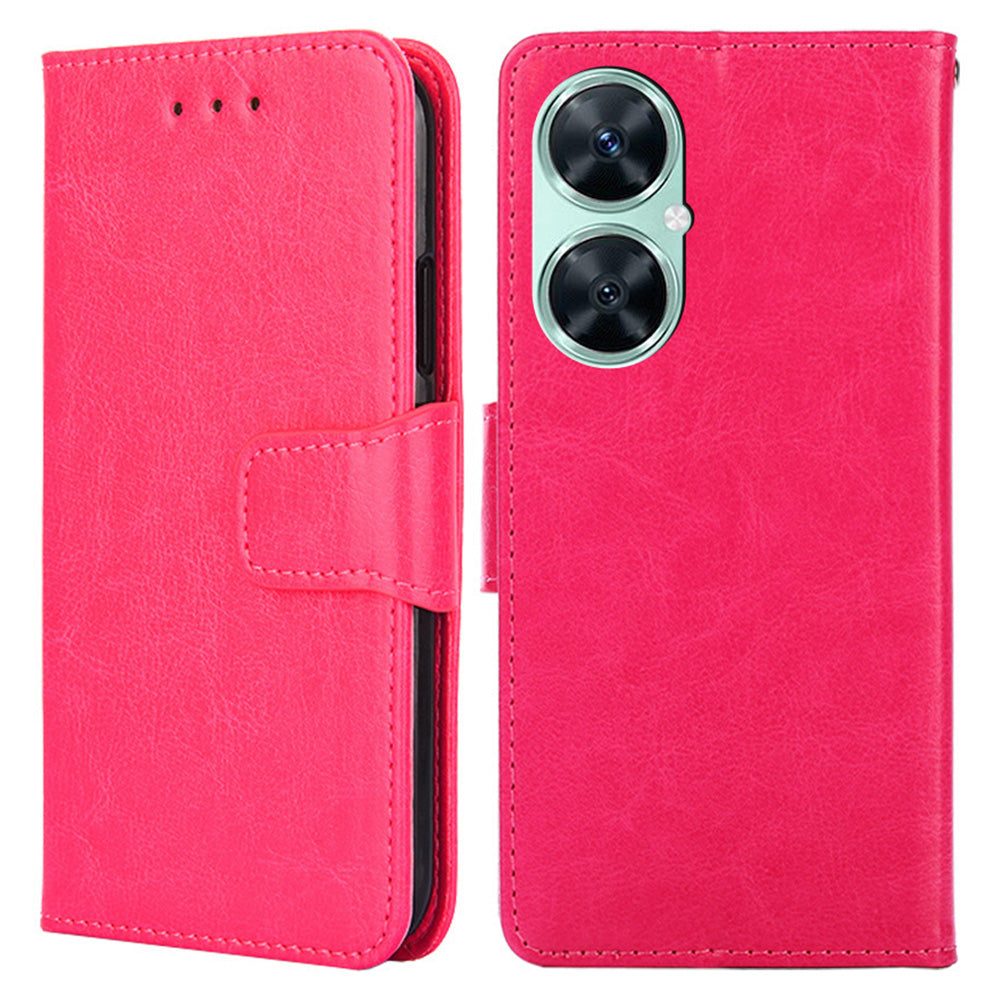 For Huawei Enjoy 60 Pro / Nova 11i / Maimang 20 Wallet Stand Case Anti-scratch Textured PU Leather Phone Cover