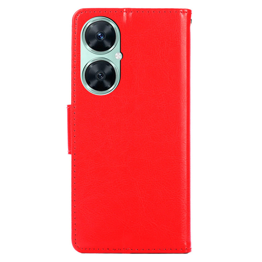For Huawei Enjoy 60 Pro / Nova 11i / Maimang 20 Wallet Stand Case Anti-scratch Textured PU Leather Phone Cover