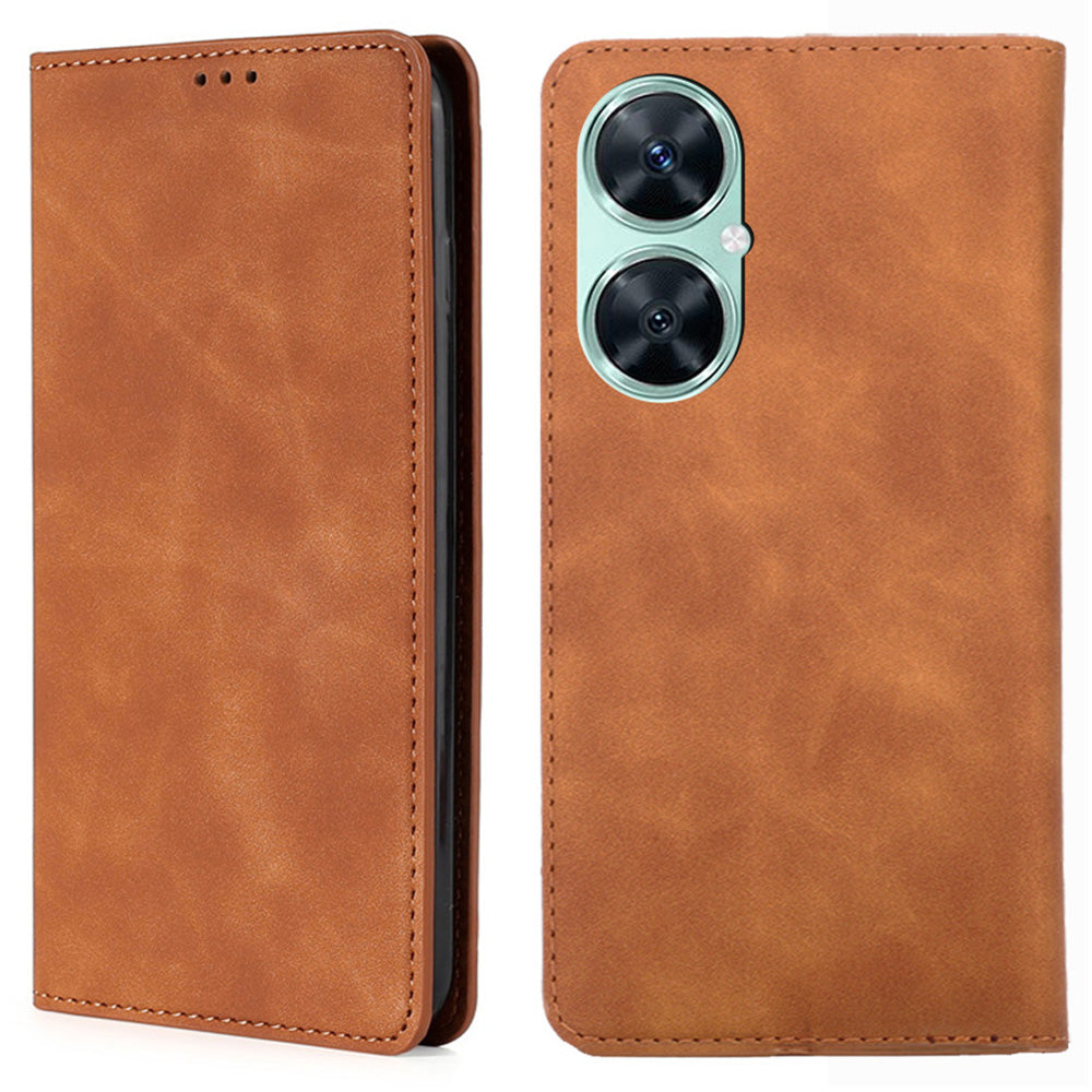 For Huawei Enjoy 60 Pro / Nova 11i / Maimang 20 Card Holder PU Leather Phone Case Skin-touch Phone Stand Cover