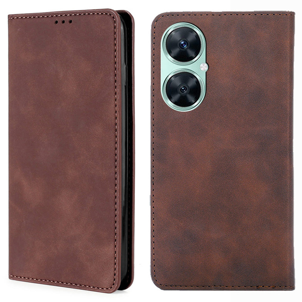 For Huawei Enjoy 60 Pro / Nova 11i / Maimang 20 Card Holder PU Leather Phone Case Skin-touch Phone Stand Cover
