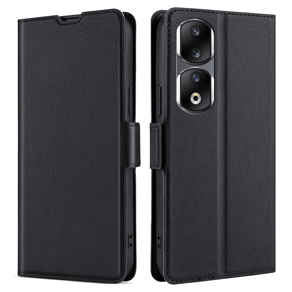 For Honor 90 Pro Phone Stand Case PU Leather Shockproof Card Slot Design Phone Cover