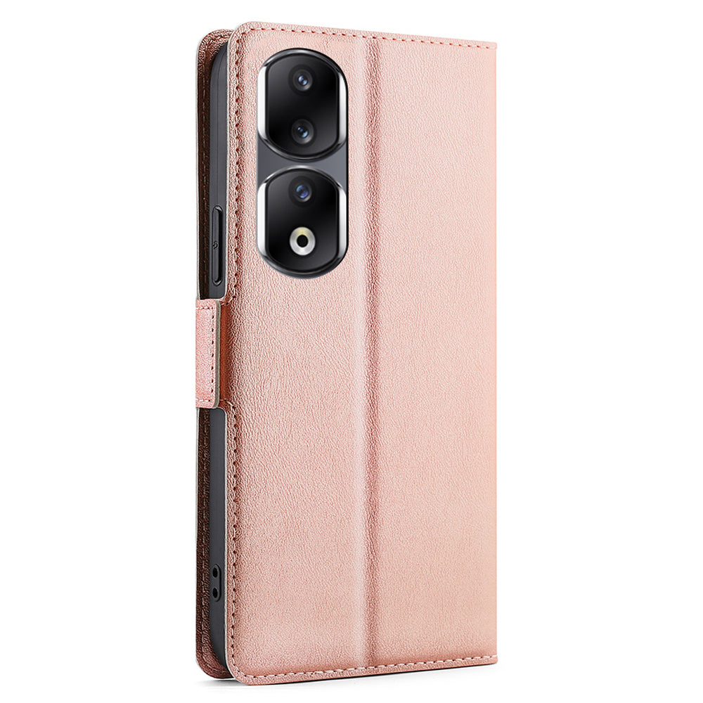 For Honor 90 Pro Phone Stand Case PU Leather Shockproof Card Slot Design Phone Cover