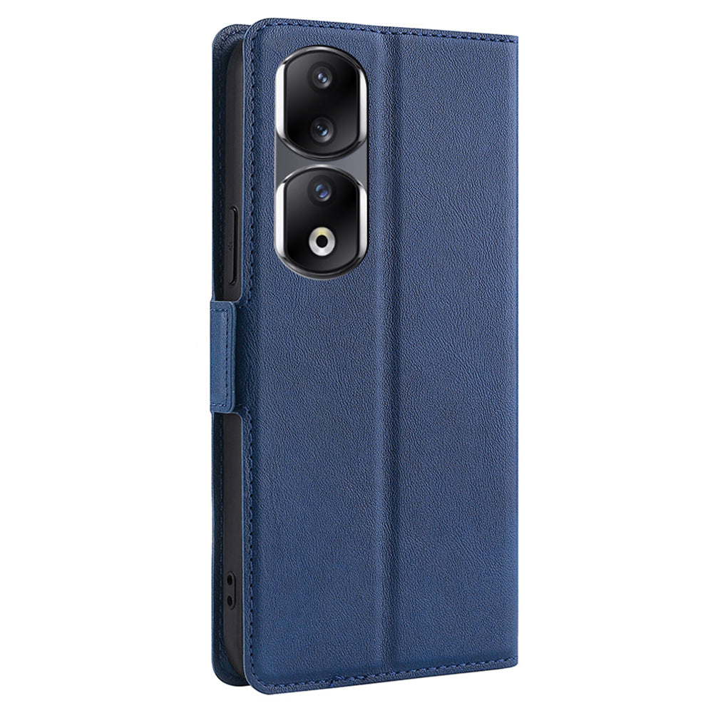 For Honor 90 Pro Phone Stand Case PU Leather Shockproof Card Slot Design Phone Cover
