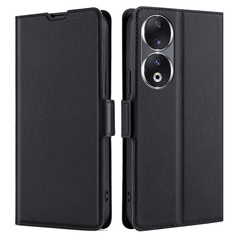 For Honor 90 Cell Phone Case PU Leather Card Slot Design Stand Phone Cover