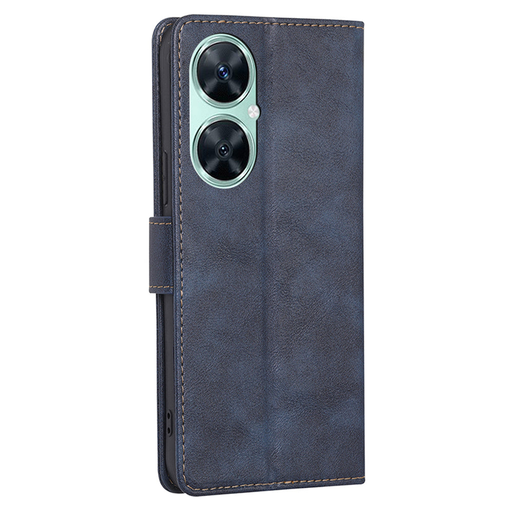 For Huawei Enjoy 60 Pro / Nova 11i / Maimang 20 Leather Shell Cowhide Texture Wallet RFID Blocking Phone Stand Cover