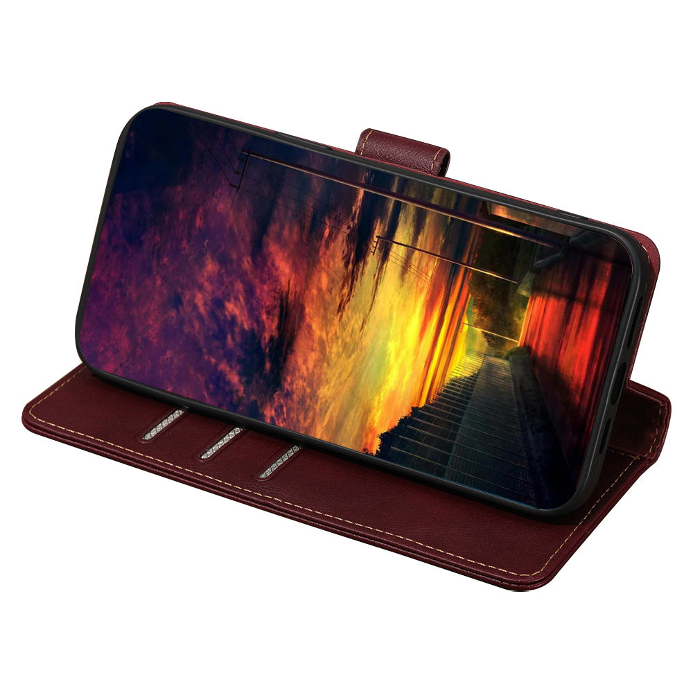 For Huawei Enjoy 60 Pro / Nova 11i / Maimang 20 Leather Shell Cowhide Texture Wallet RFID Blocking Phone Stand Cover