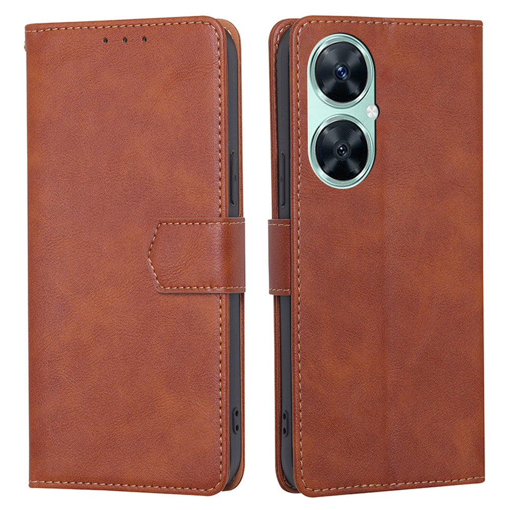 For Huawei Enjoy 60 Pro / Nova 11i / Maimang 20 Leather Shell Cowhide Texture Wallet RFID Blocking Phone Stand Cover