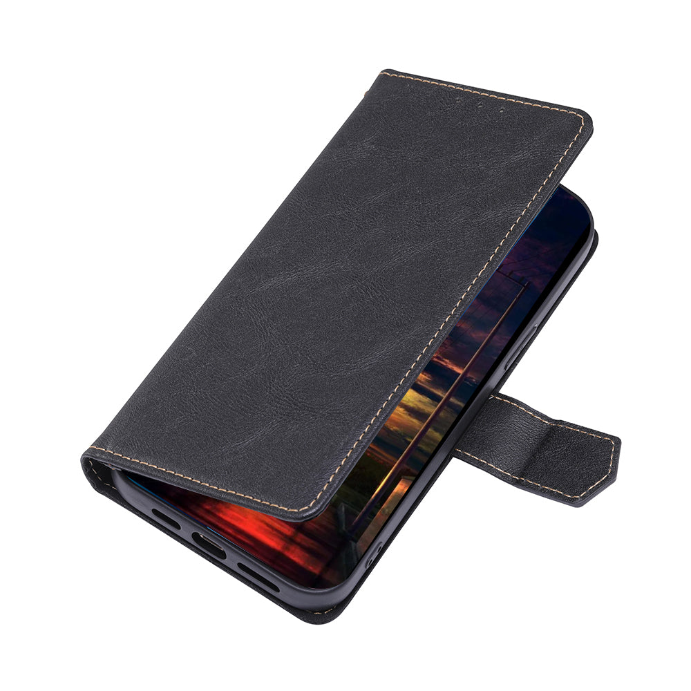 For Huawei Enjoy 60 Pro / Nova 11i / Maimang 20 Leather Shell Cowhide Texture Wallet RFID Blocking Phone Stand Cover