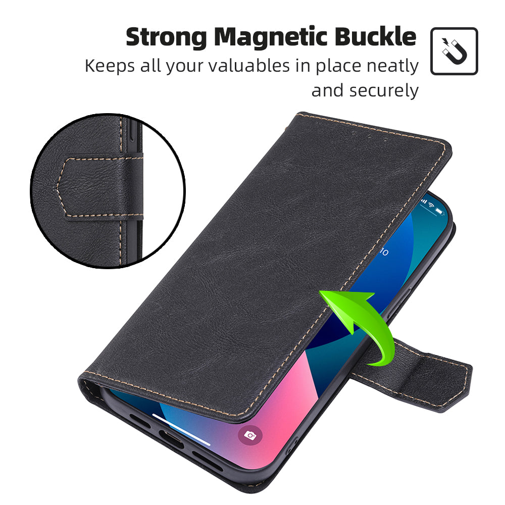 For Huawei Enjoy 60 Pro / Nova 11i / Maimang 20 Leather Shell Cowhide Texture Wallet RFID Blocking Phone Stand Cover