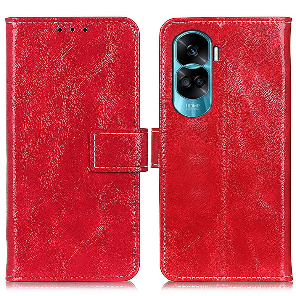 For Honor X50i 5G / 90 Lite 5G Flip Leather Wallet Case Retro Crazy Horse Texture Stand Phone Cover