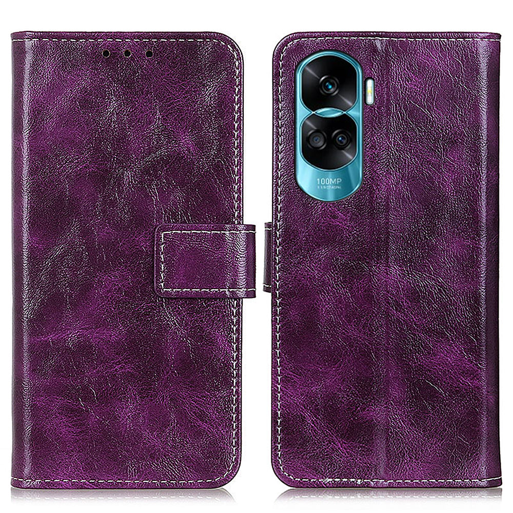 For Honor X50i 5G / 90 Lite 5G Flip Leather Wallet Case Retro Crazy Horse Texture Stand Phone Cover