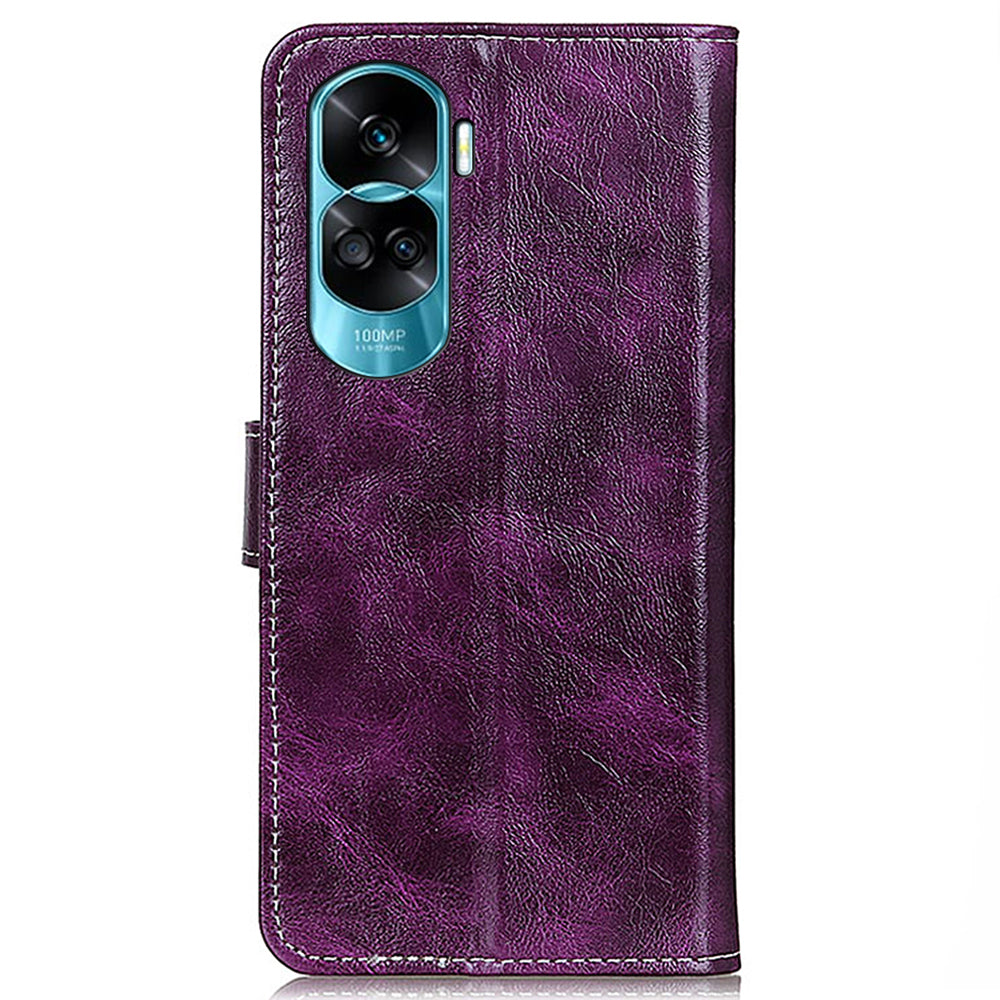 For Honor X50i 5G / 90 Lite 5G Flip Leather Wallet Case Retro Crazy Horse Texture Stand Phone Cover