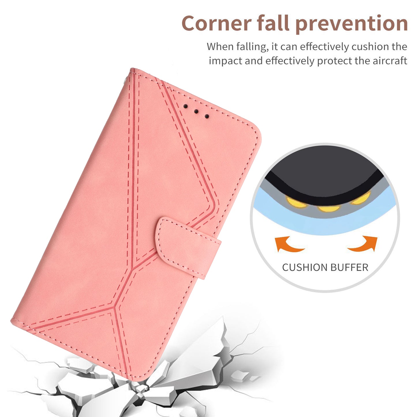 HT05 For Honor 90 Lite 5G / X50i 5G Wallet Leather Phone Case Skin-touch Imprinted Line Stand Cover