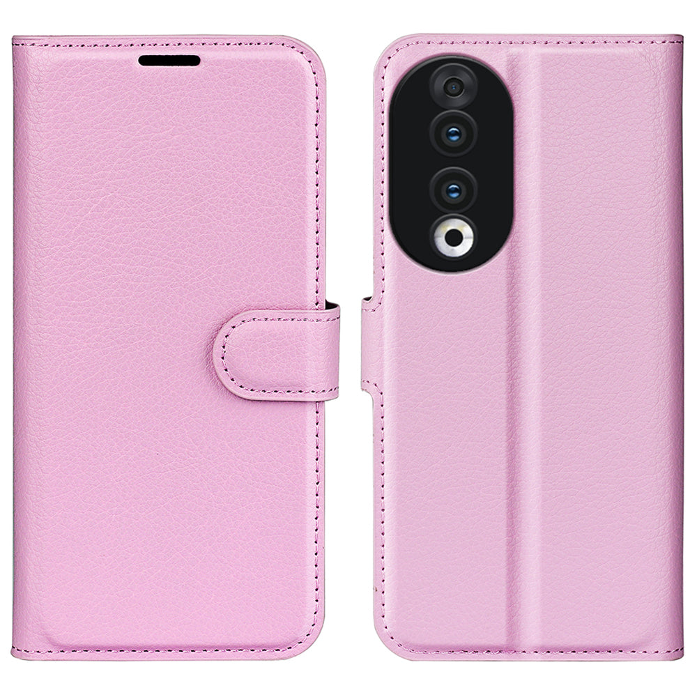 For Honor 90 Wallet Litchi Texture Shell Phone Cover Stand Mobile Phone PU Leather Case