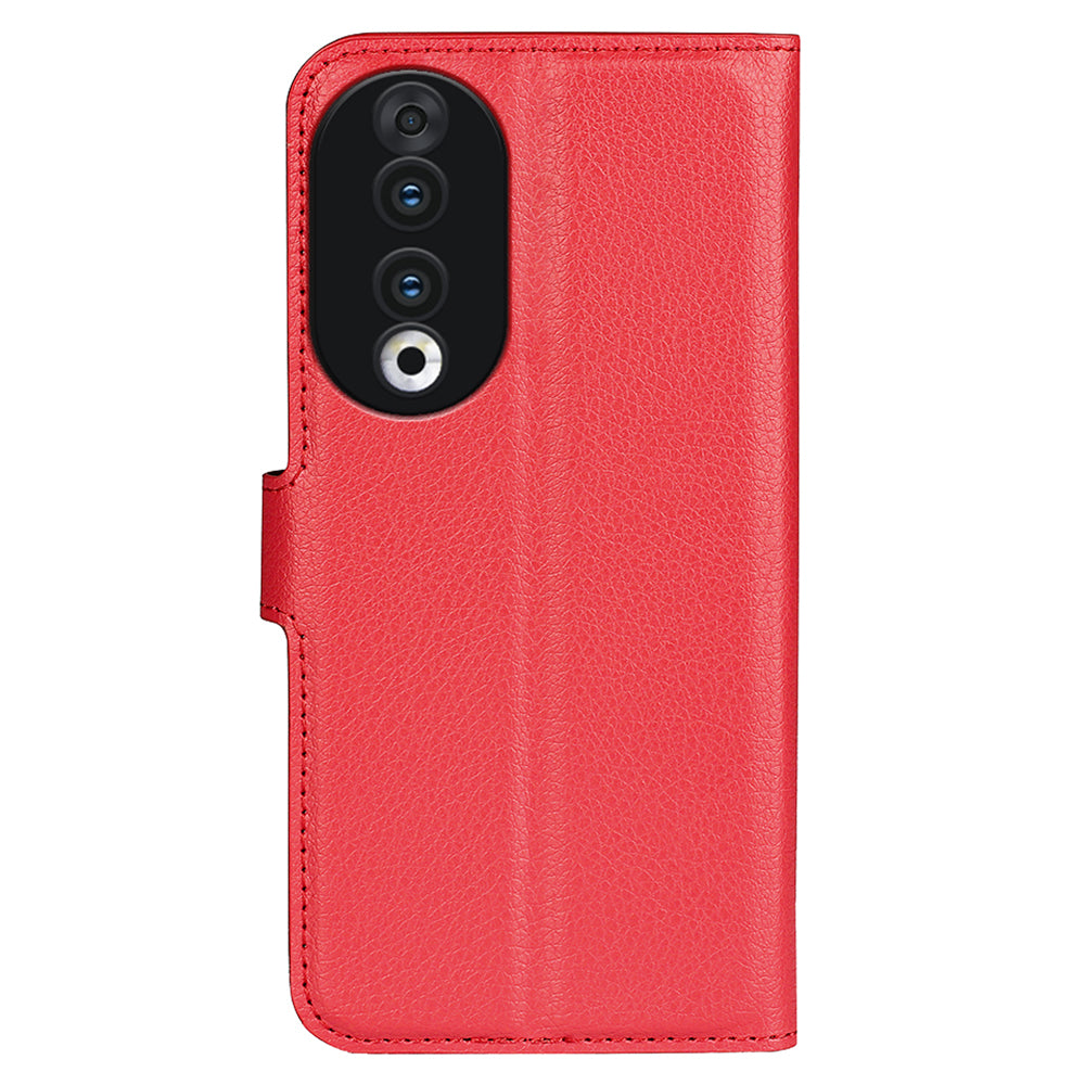 For Honor 90 Wallet Litchi Texture Shell Phone Cover Stand Mobile Phone PU Leather Case