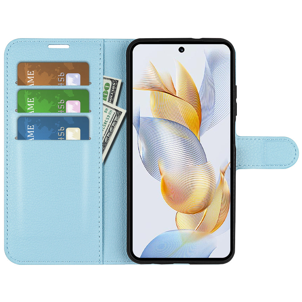 For Honor 90 Wallet Litchi Texture Shell Phone Cover Stand Mobile Phone PU Leather Case