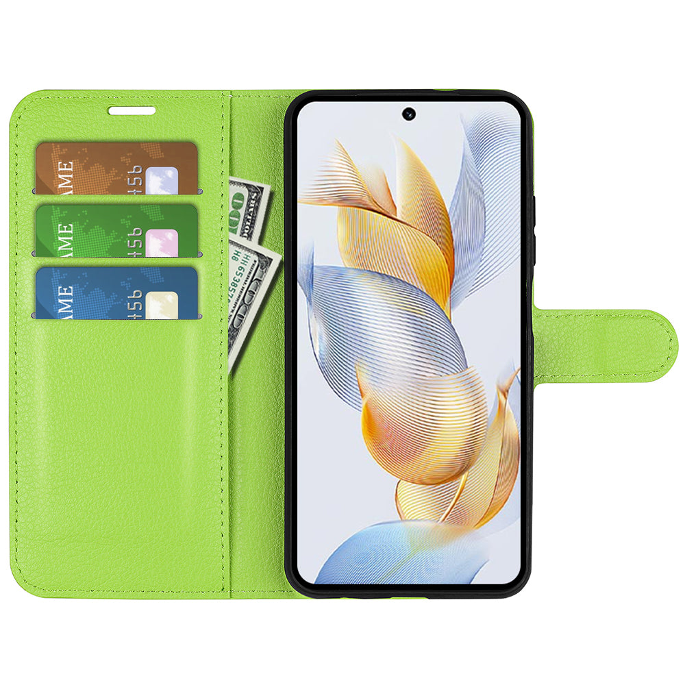 For Honor 90 Wallet Litchi Texture Shell Phone Cover Stand Mobile Phone PU Leather Case