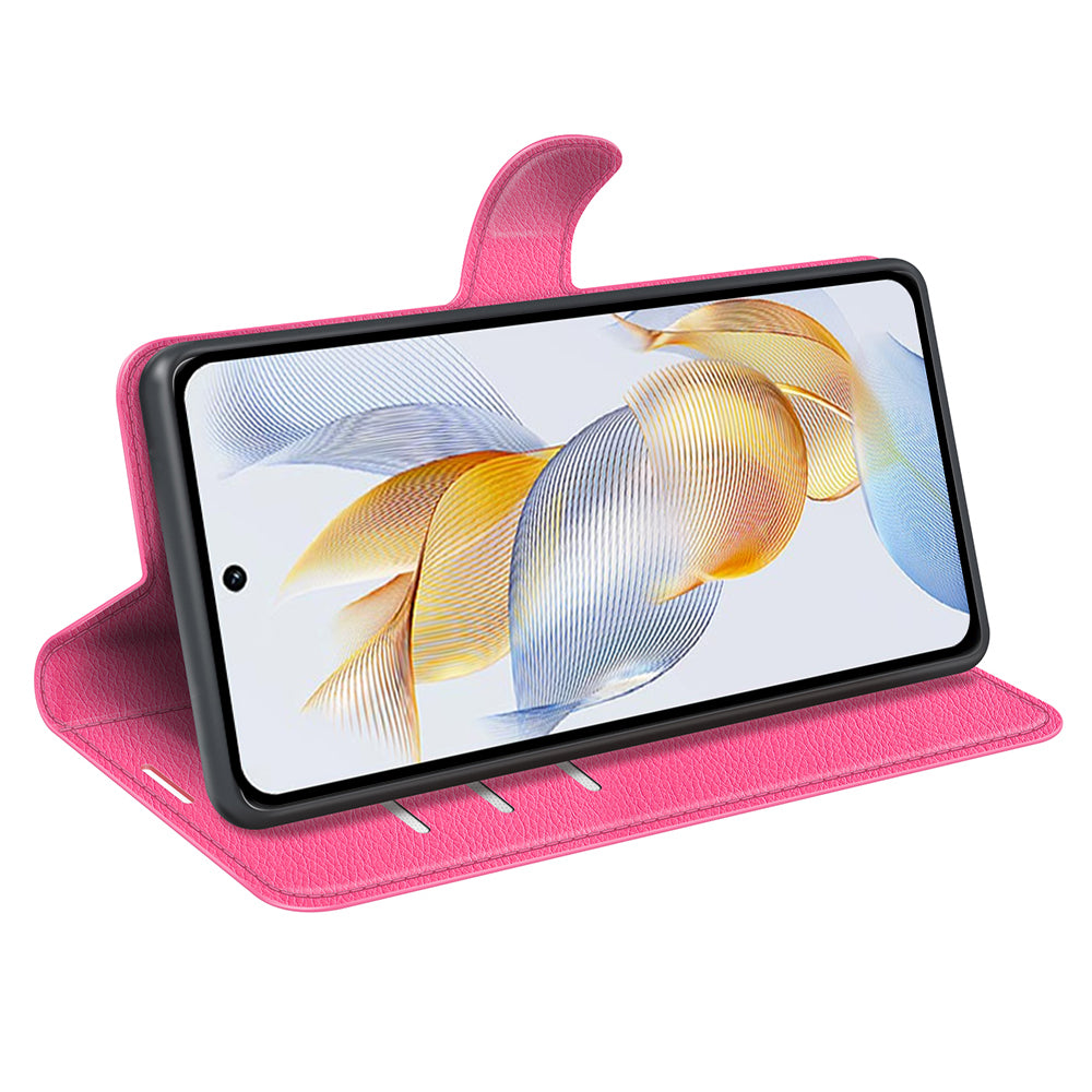 For Honor 90 Wallet Litchi Texture Shell Phone Cover Stand Mobile Phone PU Leather Case