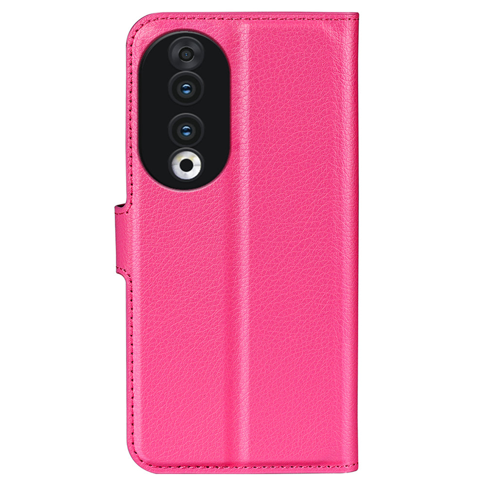 For Honor 90 Wallet Litchi Texture Shell Phone Cover Stand Mobile Phone PU Leather Case