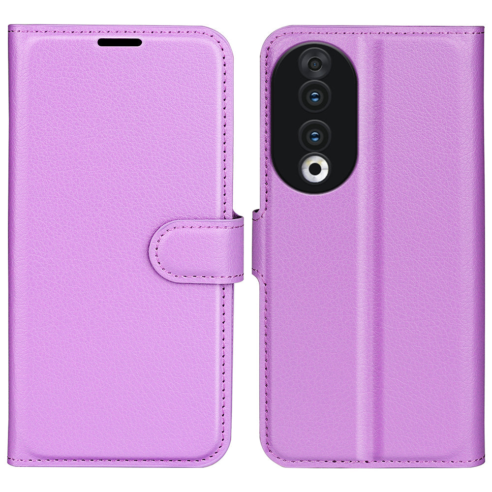 For Honor 90 Wallet Litchi Texture Shell Phone Cover Stand Mobile Phone PU Leather Case