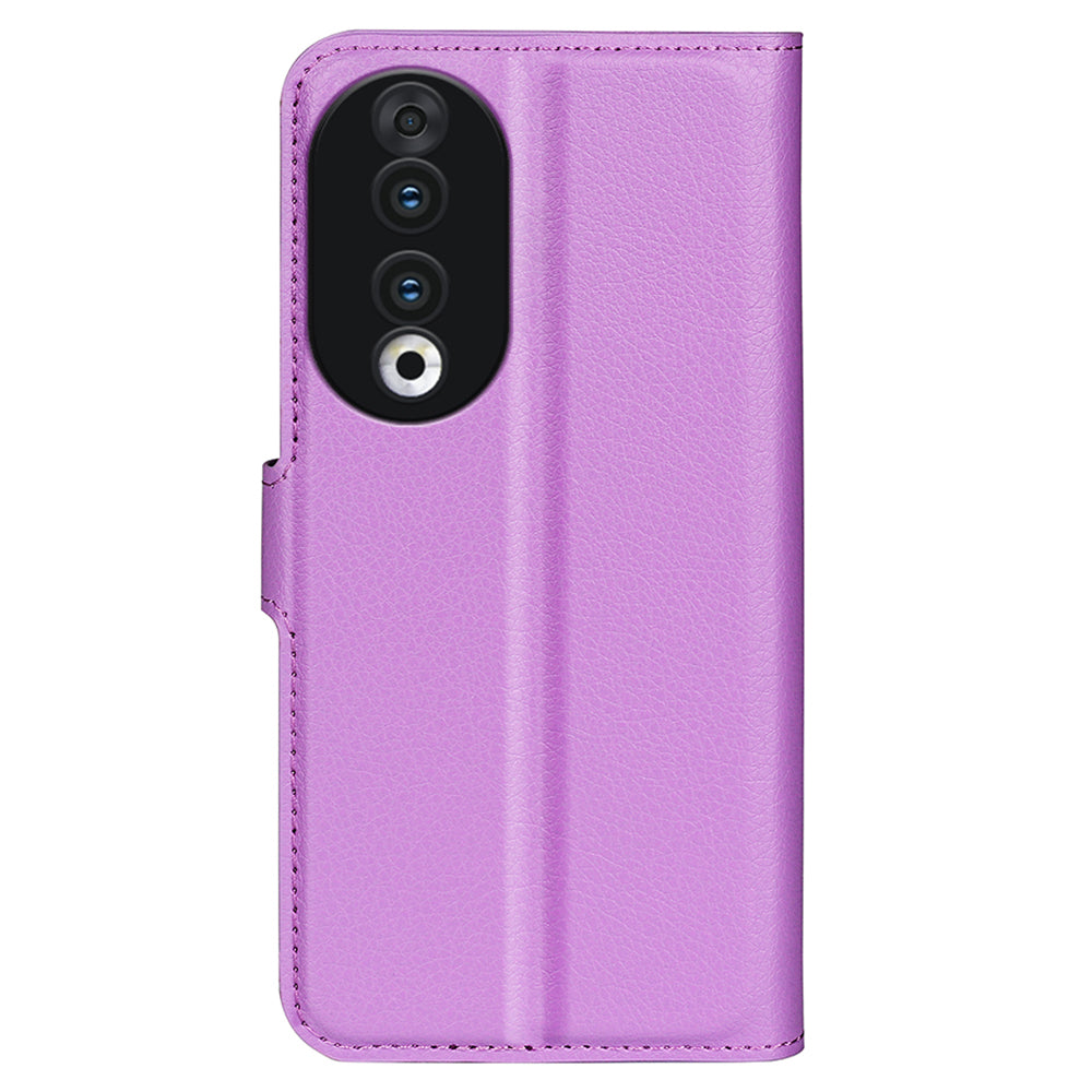 For Honor 90 Wallet Litchi Texture Shell Phone Cover Stand Mobile Phone PU Leather Case