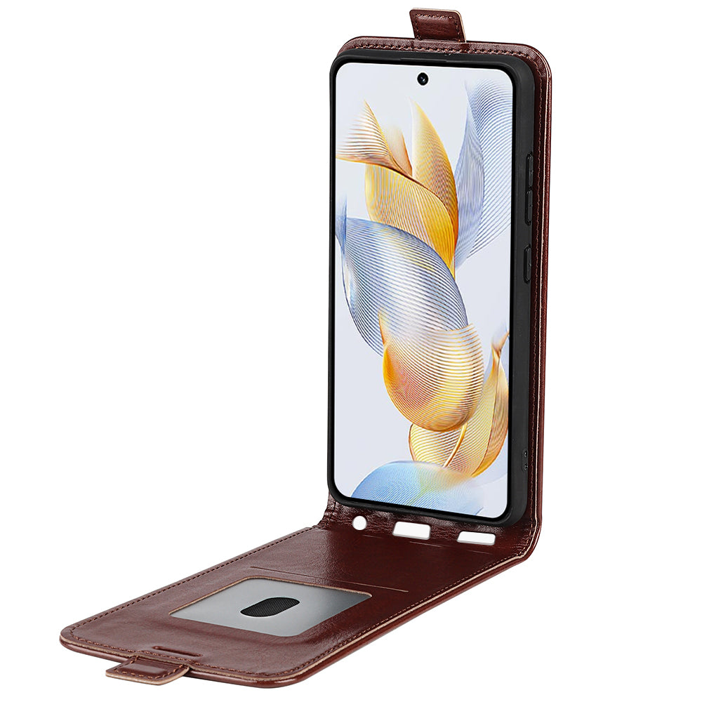 For Honor 90 TPU+PU Leather Phone Shell Vertical Flip Case Mobile Phone Cover with Card Slots