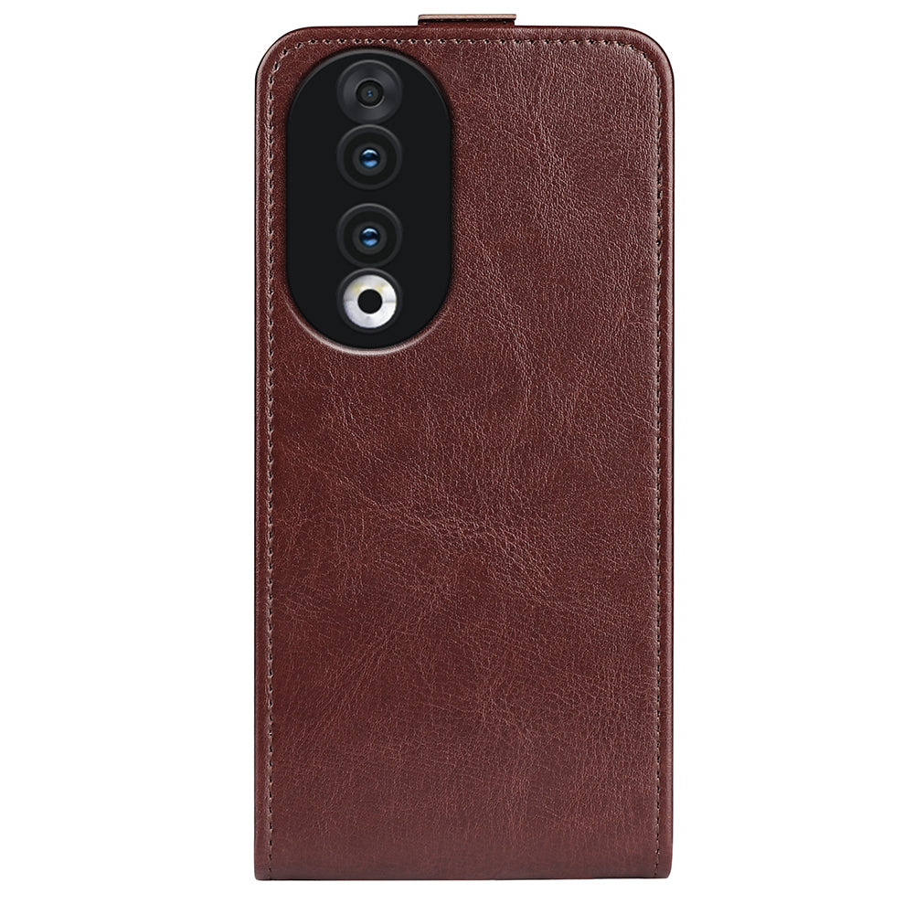 For Honor 90 TPU+PU Leather Phone Shell Vertical Flip Case Mobile Phone Cover with Card Slots