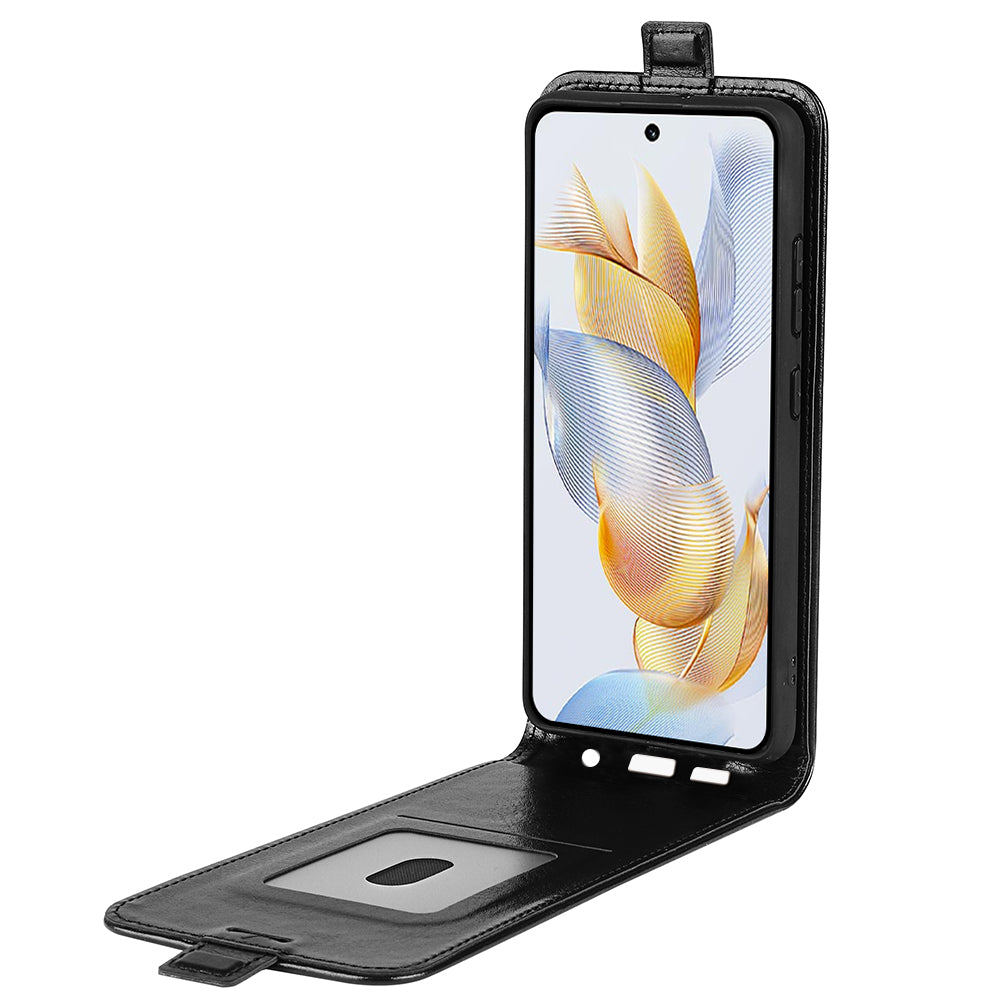 For Honor 90 TPU+PU Leather Phone Shell Vertical Flip Case Mobile Phone Cover with Card Slots