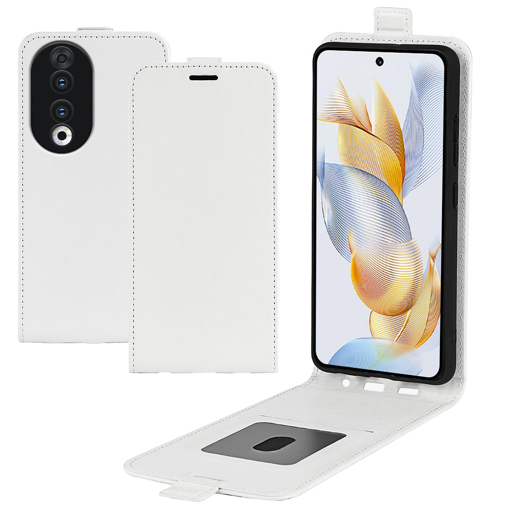 For Honor 90 TPU+PU Leather Phone Shell Vertical Flip Case Mobile Phone Cover with Card Slots
