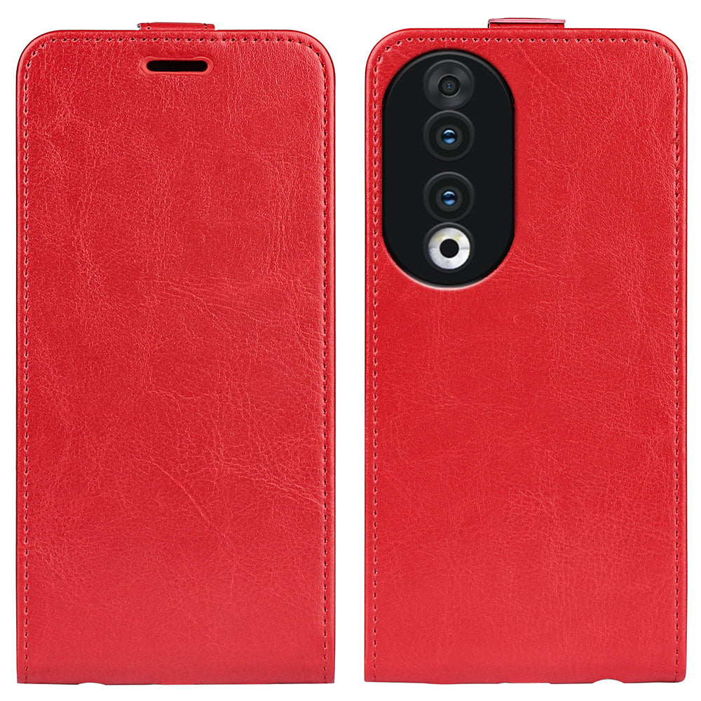 For Honor 90 TPU+PU Leather Phone Shell Vertical Flip Case Mobile Phone Cover with Card Slots