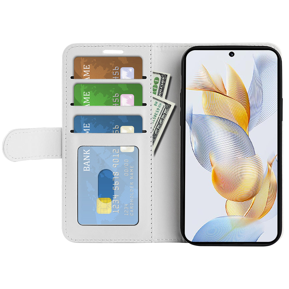 For Honor 90 PU Leather Shell Stand Cover Crazy Horse Texture Wallet Flip Phone Case