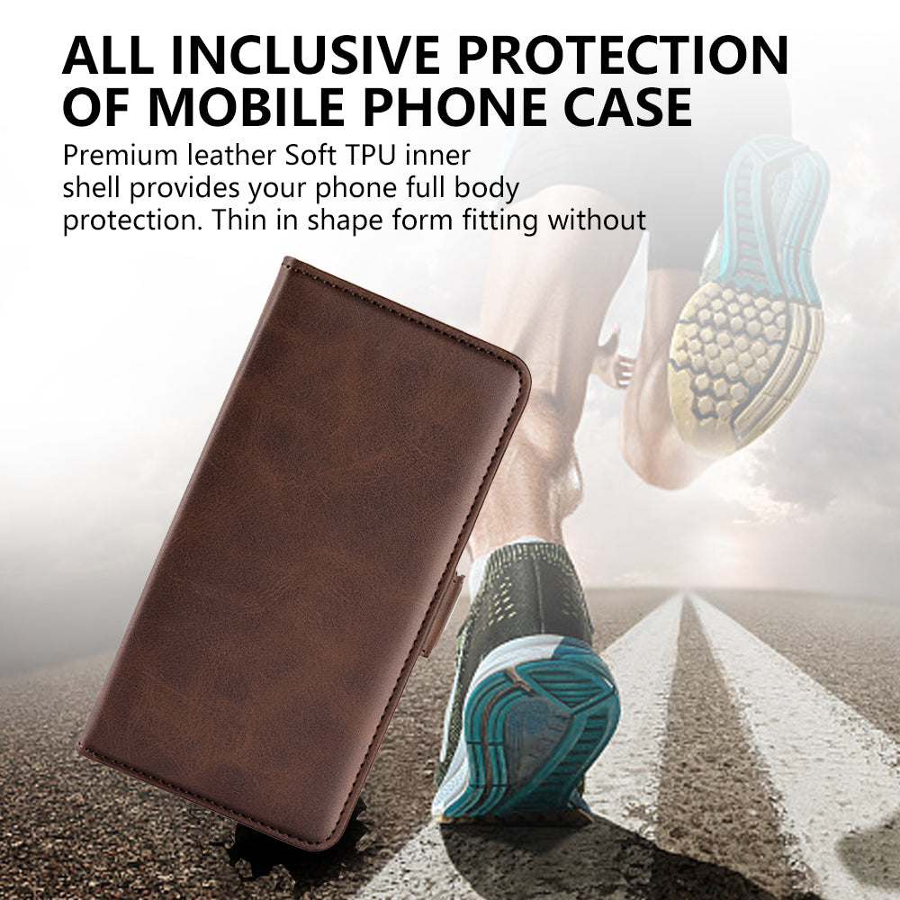 For Honor 90 PU Leather Wallet Phone Cover Calf Texture Stand Full Protection Anti-Scratch Phone Case