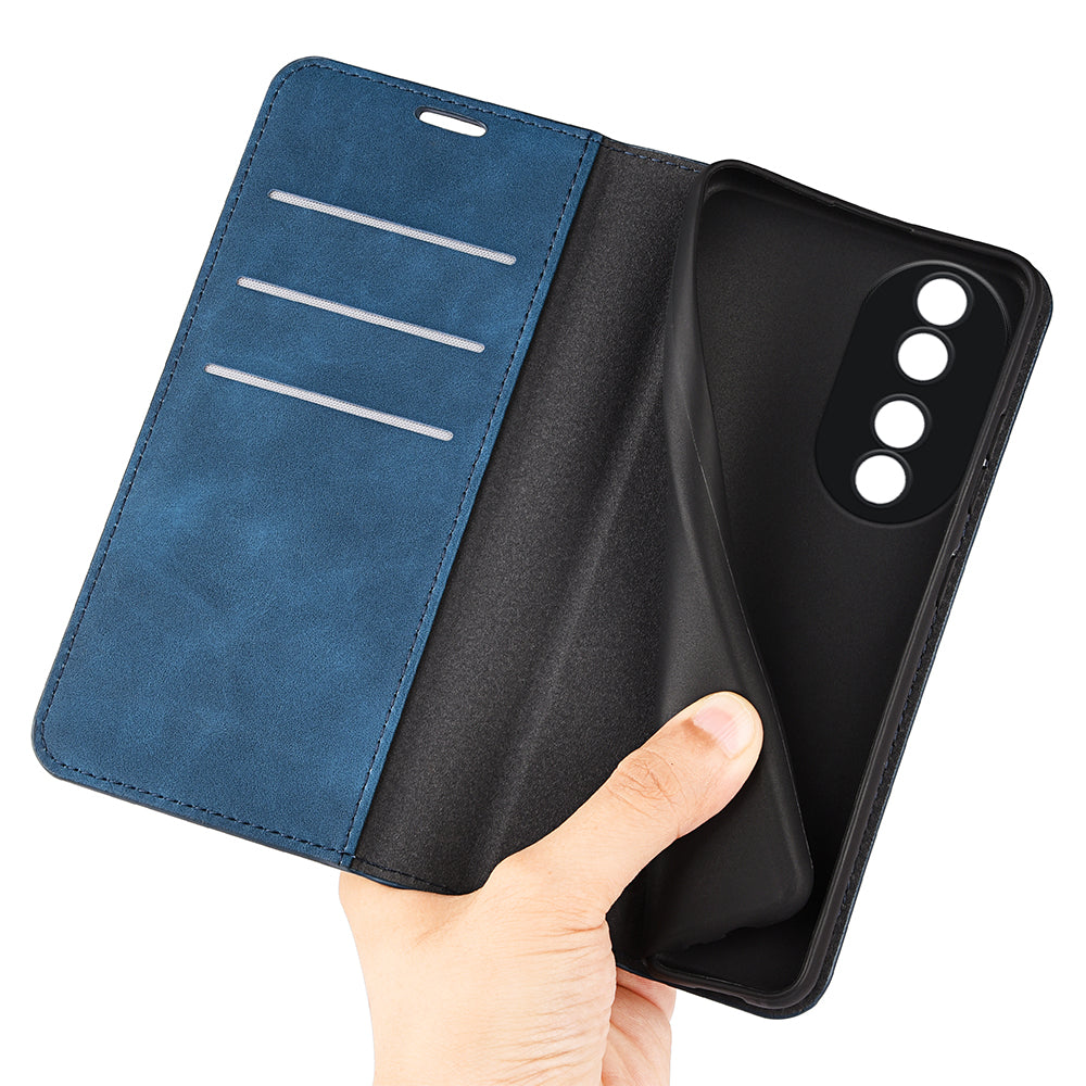 For Honor 90 Wallet Flip Cell Phone Case Skin-touch Stand Shockproof PU Leather Cover